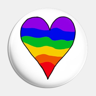 Rainbow heart Pin