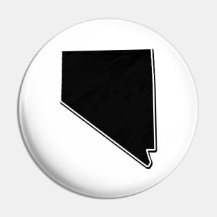 Black Nevada Outline Pin