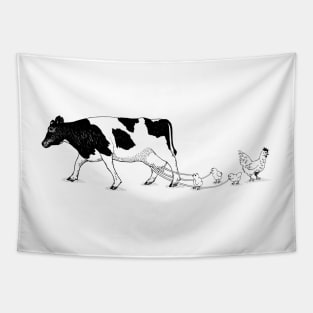 Cow vs. Chicken Tapestry