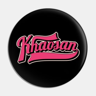 Khaosan Road Bangkok - Backpacker's Paradise | Vintage Lettering Logo Pin