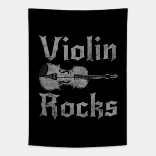 Violin Rocks, Violinist Heavy Rock Musician Tapestry