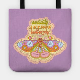 Socially Anxious Butterfly - 70s Butterfly Tote