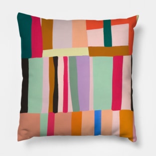 Modern Abstract Pattern Colorful Shapes Pillow