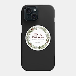 Merry Christmas Round Sticker 34 Phone Case