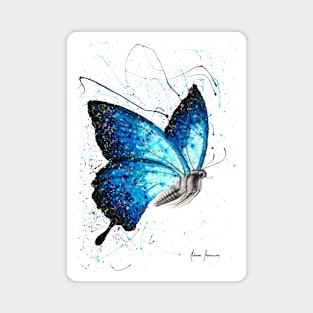 Blue Freedom Butterfly Magnet