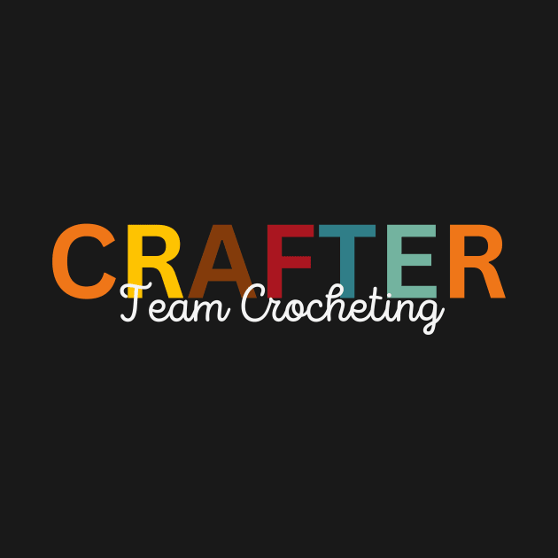 Crafter Team Crocheting by Craft Tea Wonders