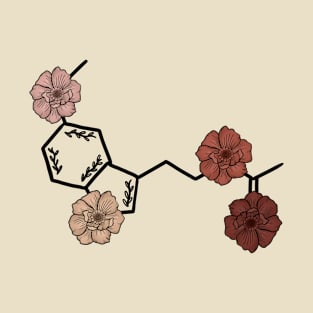 Floral Melatonin Molecule T-Shirt