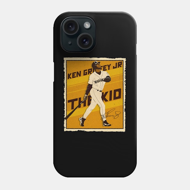 Ken Griffey Jr The Kid Basketball Legend Signature Vintage Retro 80s 90s Bootleg Rap Style Phone Case by CarDE