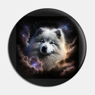 Samoyed In Heaven Pin