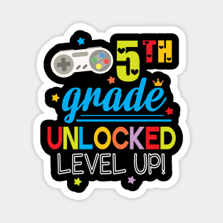 Gamer Students 5th Grade Unlocked Level Up Back To School Magnet