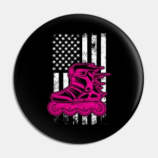 American Roller Girl - Roller Skating - Skater Pin