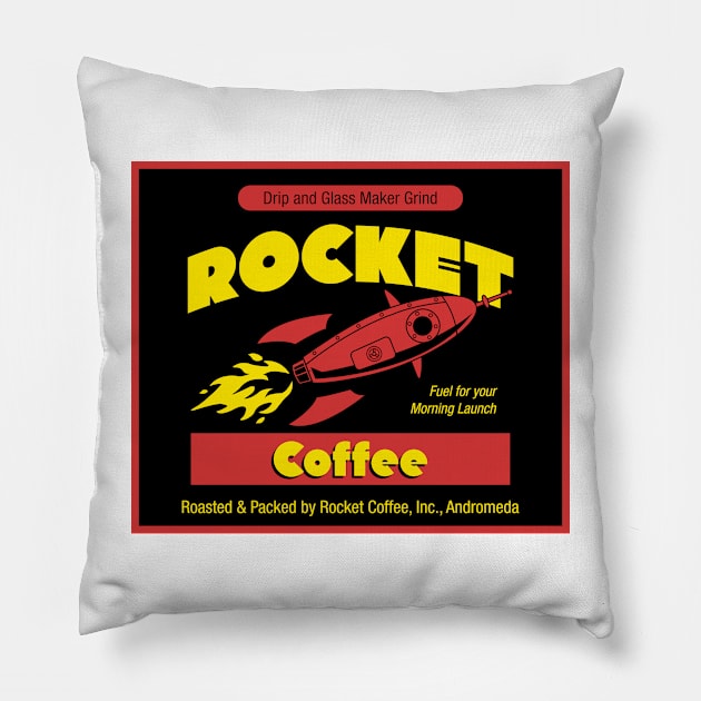 Rocket Coffee Pillow by Design_451