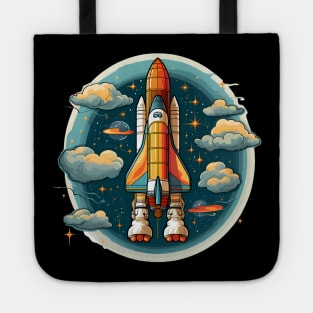 AI Generated Rocketship Tote