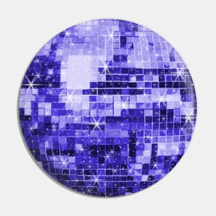 Twinkle Indigo Disco Ball Pattern Pin