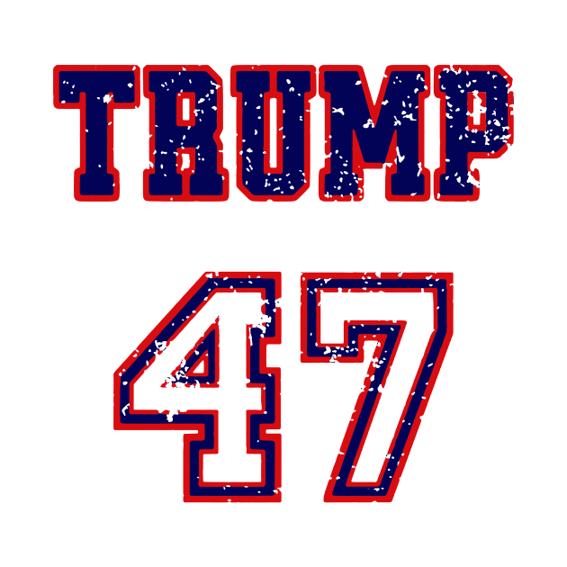 Distressed Trump 47 Republican Proud Conservative, Patriotic America First Trump 2024 Supporter by thavylanita