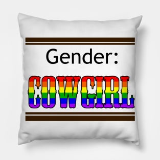 Gender: COWGIRL - Rainbow Pillow