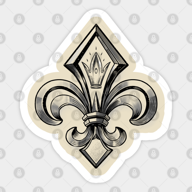 Royal - fleur de lys - Fleur De Lys - Sticker | TeePublic