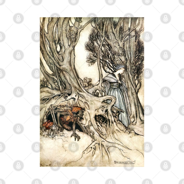 Fairy of the Mine - Comus, Arthur Rackham by forgottenbeauty