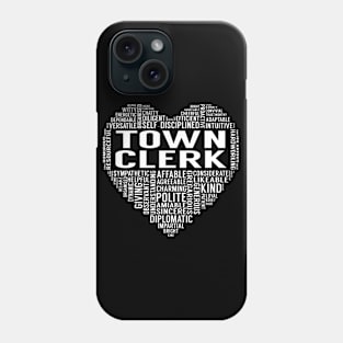 Town Clerk Heart Phone Case