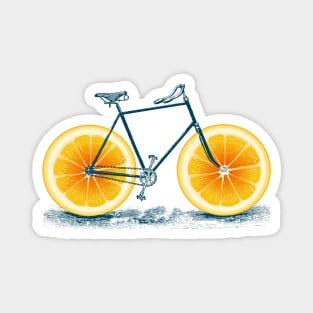 Vintage Orange Old Bike with Retro Cycle Frame Magnet