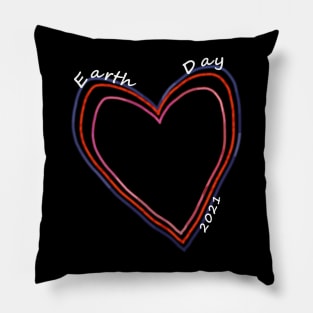 Earth Day 2021 Hearts Pillow