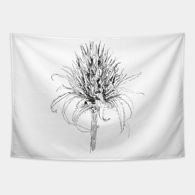 Tropical flower Tapestry by Earthy Planty