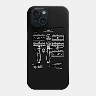 Razor Patent Razor blueprint barbershop art Phone Case