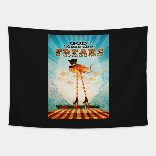 God Bless the Freaks Tapestry by AngiandSilas