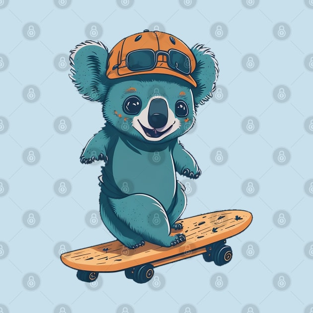 Skater Koala by Yussy Art