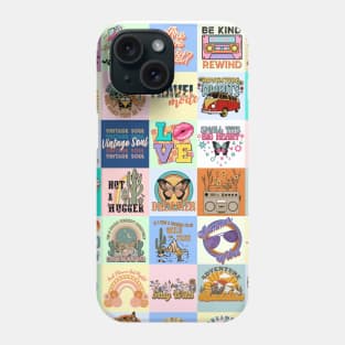 Retro Positivity Patchwork Phone Case