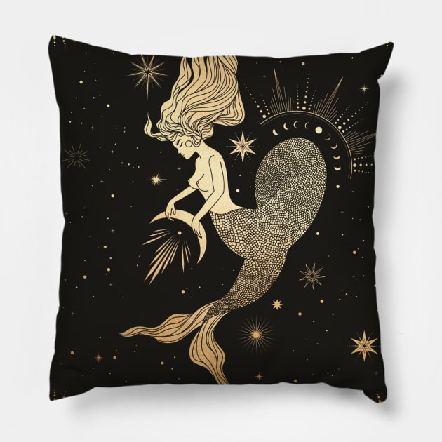 Pisces Zodiac Sign Pillow by Noveltiko