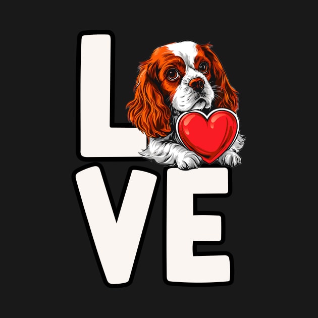 Cavalier King Charles Spaniel Love by The Jumping Cart