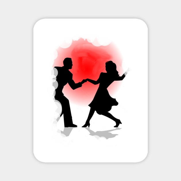 Swing Dancers Magnet by dodgerfl