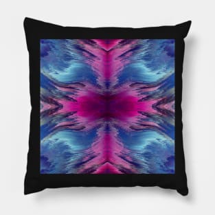 pink and blue tile Pillow