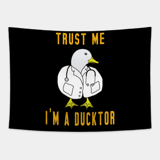 Trust Me I'm A Ducktor Tapestry