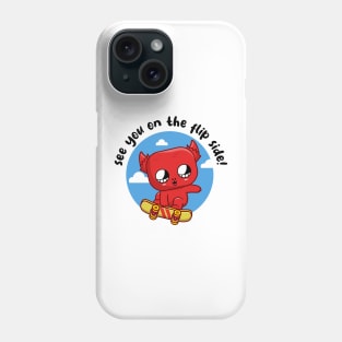 Skateboarding devil (on light colors) Phone Case