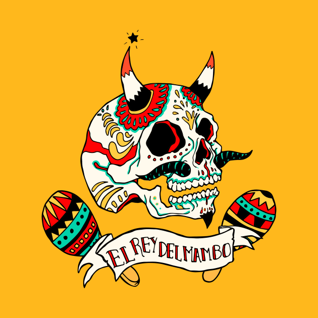 El Rey del Mambo mexican skull  calavera mexicana by Zubieta