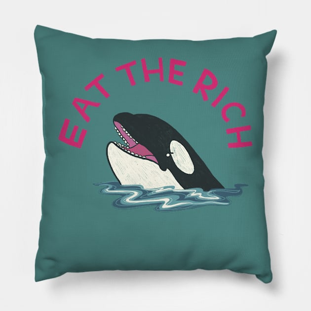 Eat The Rich Pillow by IllustratedActivist