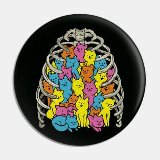 Neko Cat Ribcage Colorful by Tobe Fonseca Pin