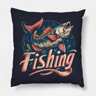 Fishing t-shirt Pillow