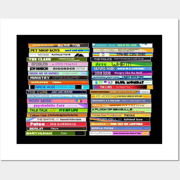 80s New Wave Singles ))(( Retro CD Collection - New Wave Music - Posters  and Art Prints