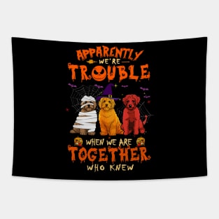 Apparently We're Trouble When We Are Together tshirt  Doodle Halloween T-Shirt Tapestry