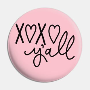 XOXO y’all Valentines Day Hearts Hugs Kisses Pin