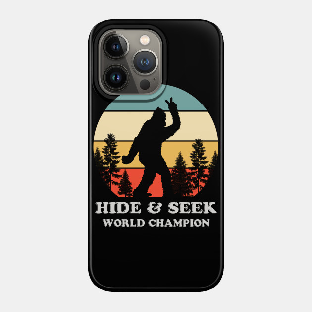 Retro Bigfoot Hide & Seek World Champion - Big Foot Phone Case | TeePublic