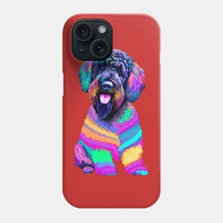 Black Russian Terrier Dog Trippy Rainbow Art Phone Case