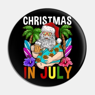 Christmas In July Hawaiian products For Family Summer Vacation print Pin