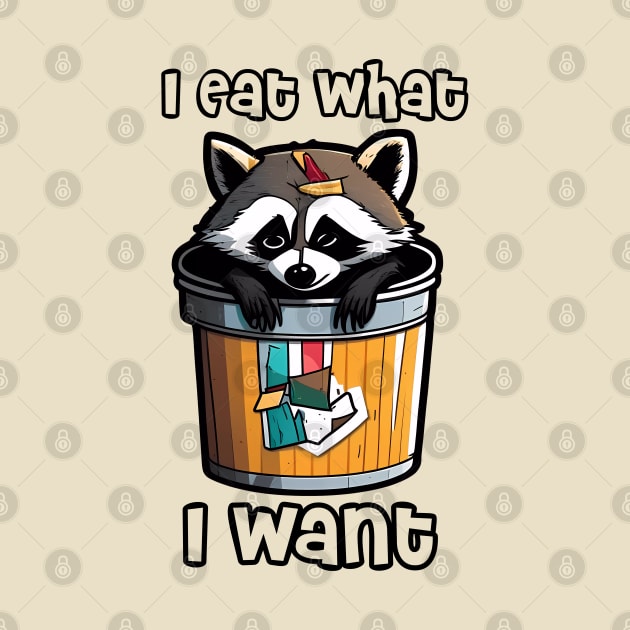 RACOON #4 (I EAT WHAT I WANT) by RickTurner