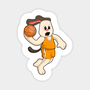 Dog at Basketball Sports Magnet