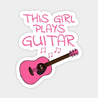 This Girl Plays Guitar, Female Acoustic Guitarist Magnet