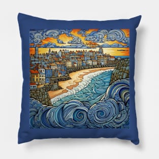 Swirling Sunrise at Newquay Pillow